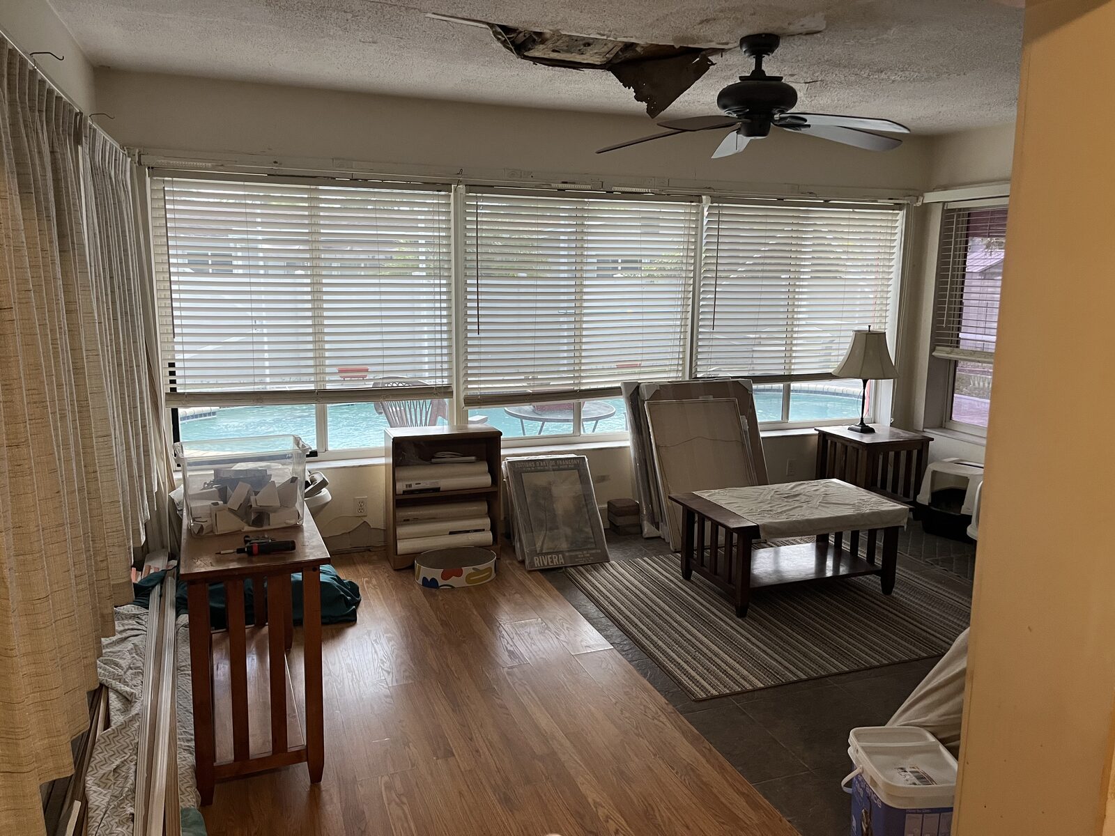 Sunroom before renovation